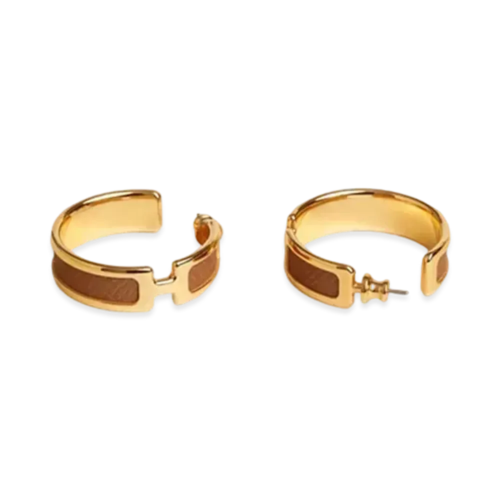 Hermes Olympe Earrings Epson "Gold"