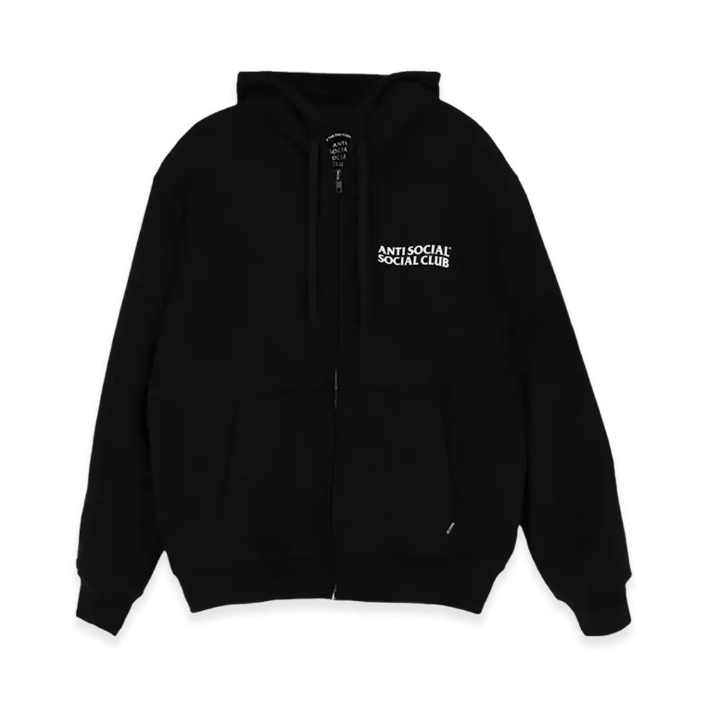 ANTI SOCIAL SOCIAL CLUB Designed in Korea IAN Zip-Up Hoodie Jumper "Black"