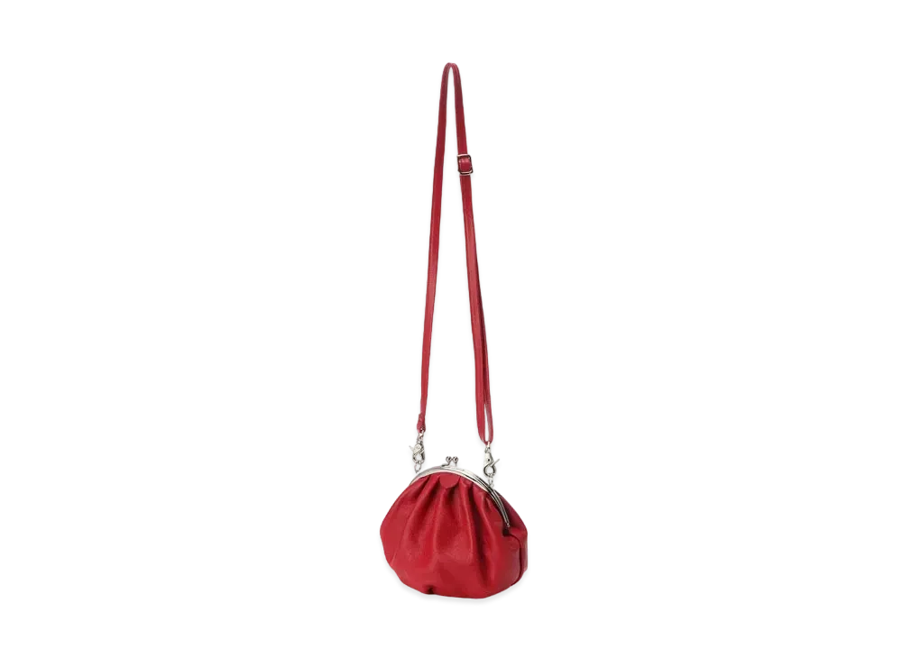 Yohji Yamamoto Y's SOFT LEATHER DRAPE CLASP POCHETTE "Red"