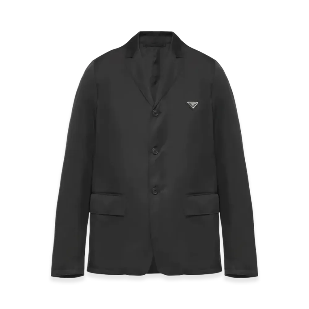 PRADA Re-Nylon Single Breasted Jacket "Black"