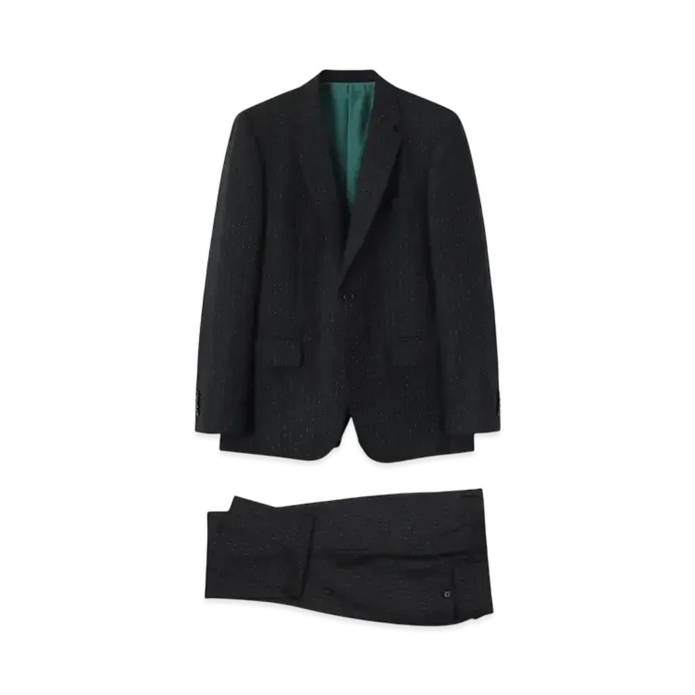 Paul Smith Slab Stripe Single 2B Suit "Black"