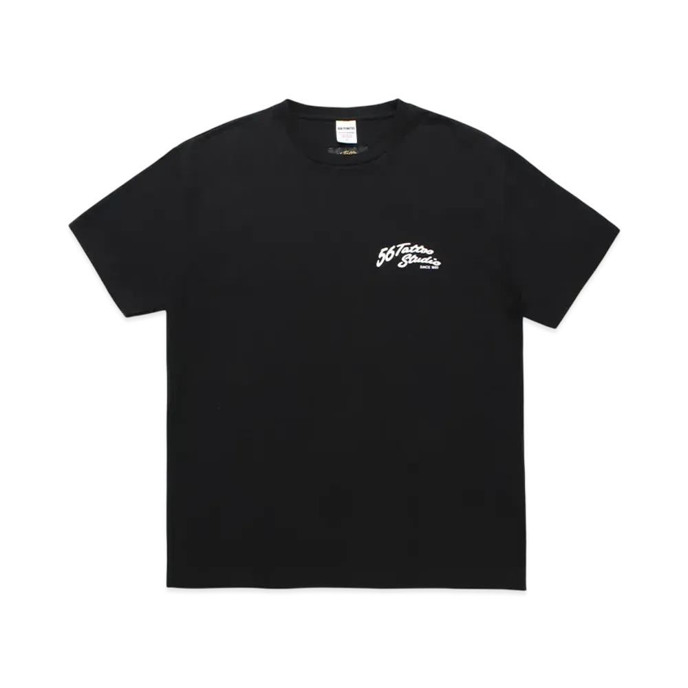 WACKO MARIA 56 TATTOO STUDIO / Washed Heavy Weight T-Shirt "Black"