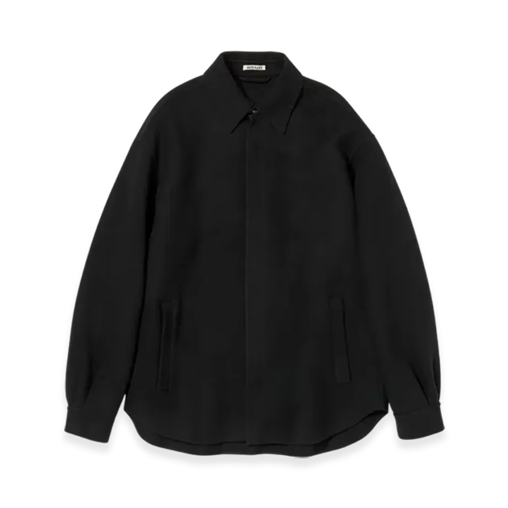 AURALEE Double Cloth Pile Mosser Hand Sewn Shirts Blouson "Black"