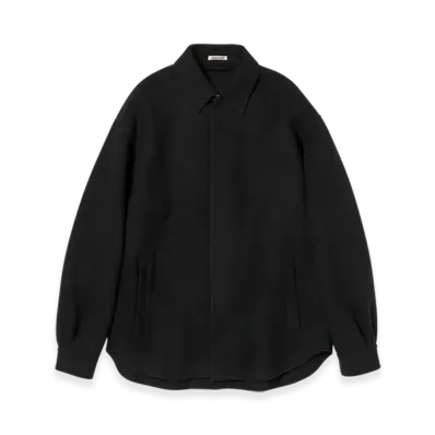 AURALEE Double Cloth Pile Mosser Hand Sewn Shirts Blouson "Black"