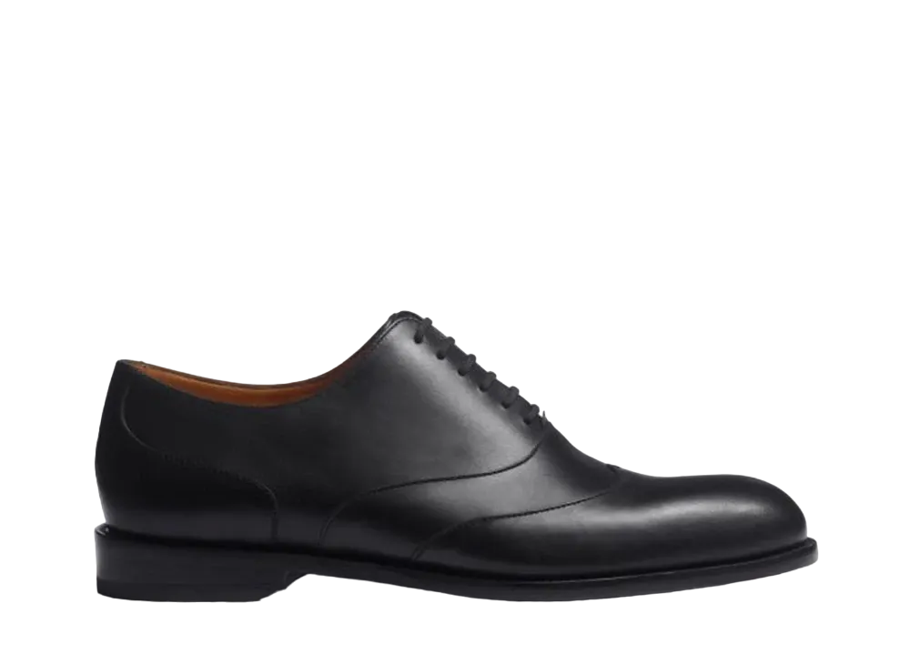 J.M.Weston Women's Oxford #395 D "Black" 12F3GKB39590 Single Leather Sole