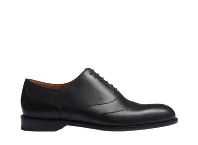 J.M.Weston Women's Oxford #395 D "Black" 12F3GKB39590 Single Leather Sole