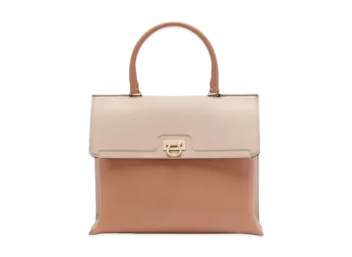 Salvatore Ferragamo Trifolio Top Handle (M) "New Blush/Mangiarotti Carrara"