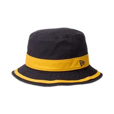 NEW ERA Bucket 01 Striped Band "Navy/A Gold"
