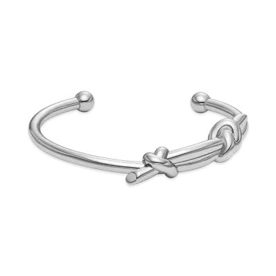 Diesel Dx1448 Stainless Steel Cuff Knot Bracelet "Silver"