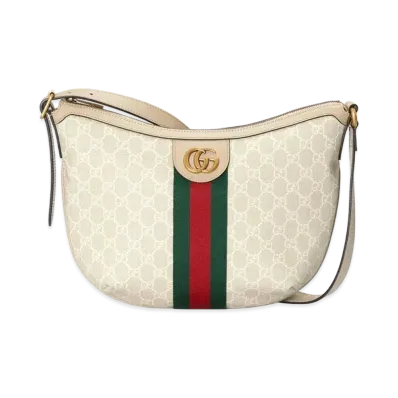 GUCCI Ophidia GG Small Shoulder Bag "Beige/White"