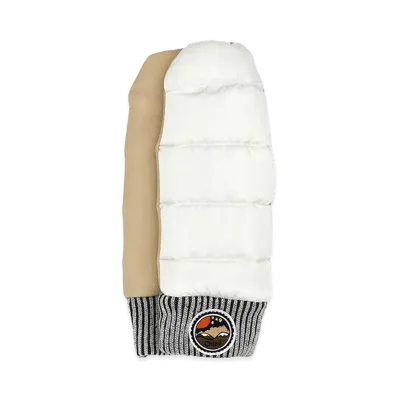 Chloe Women's Two-Tone Nylon And Leather Gloves "Multicolor"