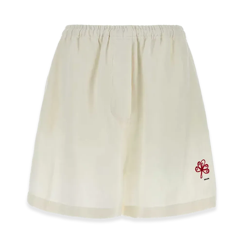 PRADA Wonen's Linen Shorts "White"