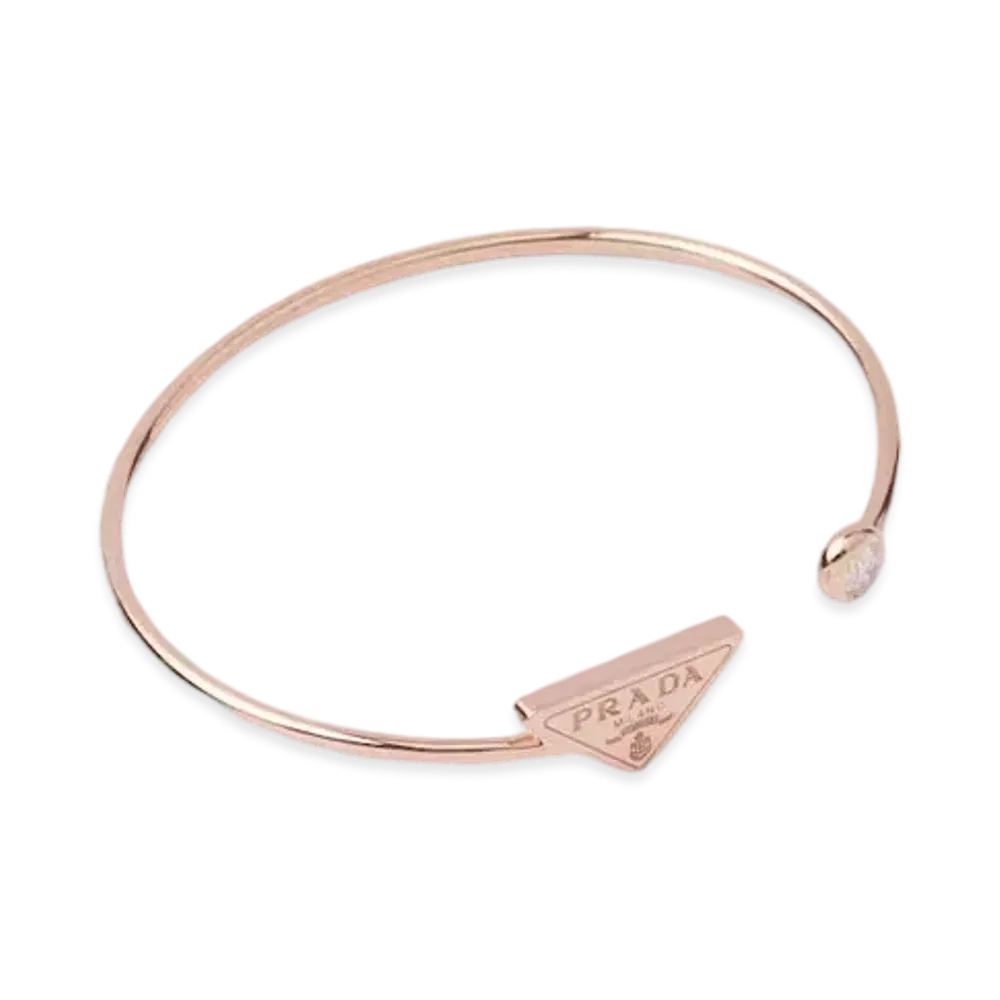PRADA Eternal Gold Bangle Bracelet in Pink Gold with Diamond