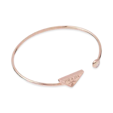 PRADA Eternal Gold Bangle Bracelet in Pink Gold with Diamond
