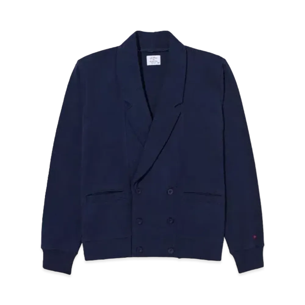 Noah Double-Breasted Rugby Cardigan "Navy"