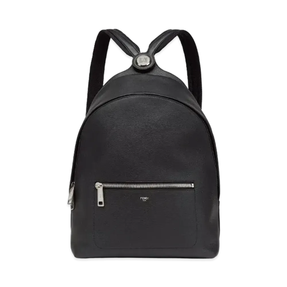 FENDI Roma Leather Fendi Chiodo Medium "Black"