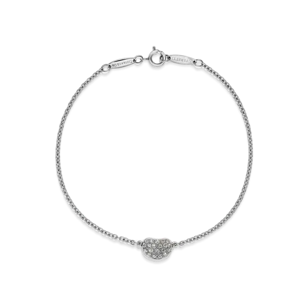 Tiffany & Co. Elsa Peretti Bean Design Bracelet with Diamonds "Platinum"
