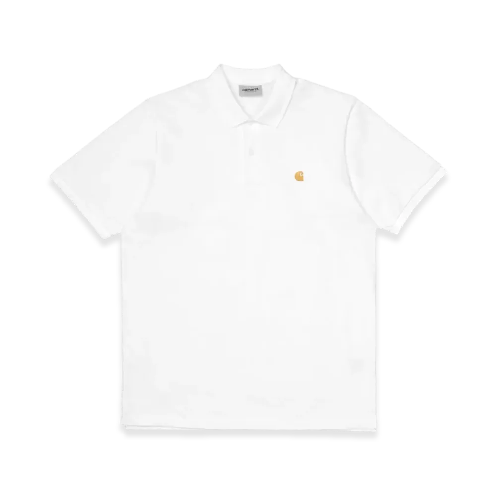 Carhartt WIP S/S Chase Pique Polo "White/Gold"