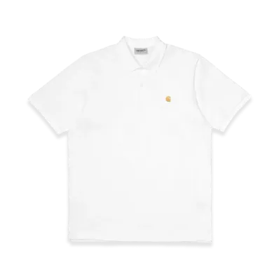 Carhartt WIP S/S Chase Pique Polo "White/Gold"