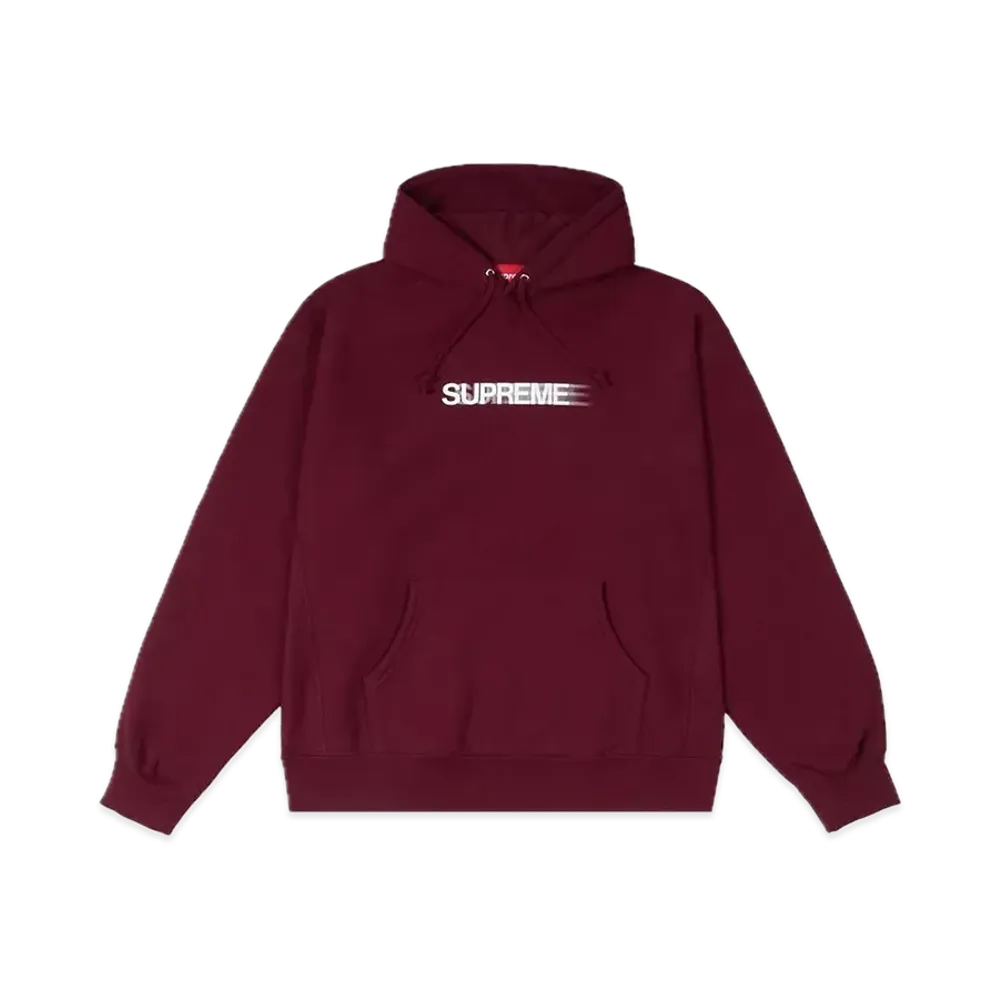 Supreme Motion Logo Hooded Sweatshirt "Burgundy" (23SS)