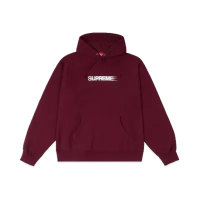 Supreme Motion Logo Hooded Sweatshirt "Burgundy" (23SS)