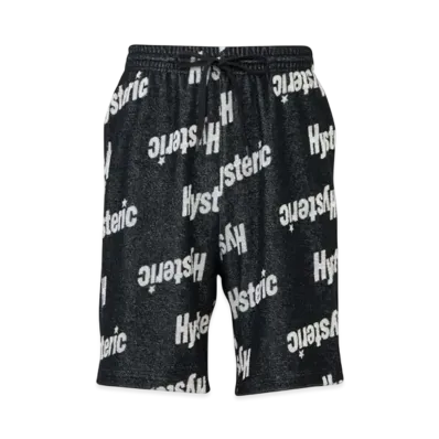 HYSTERIC GLAMOUR Slanted Logo Pattern Shorts "Black"