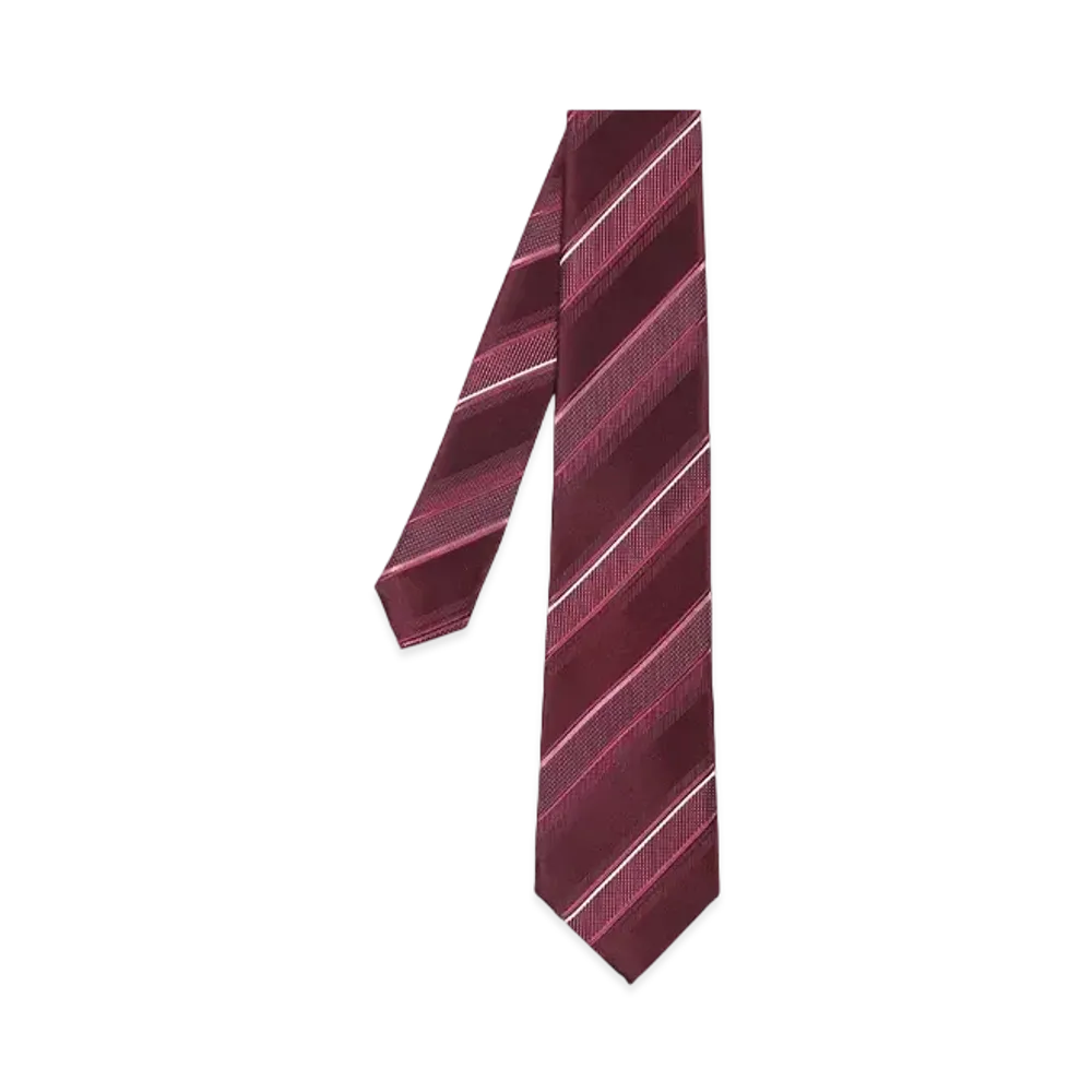 Paul Smith Contrast Regimental Tie "DarkRed"