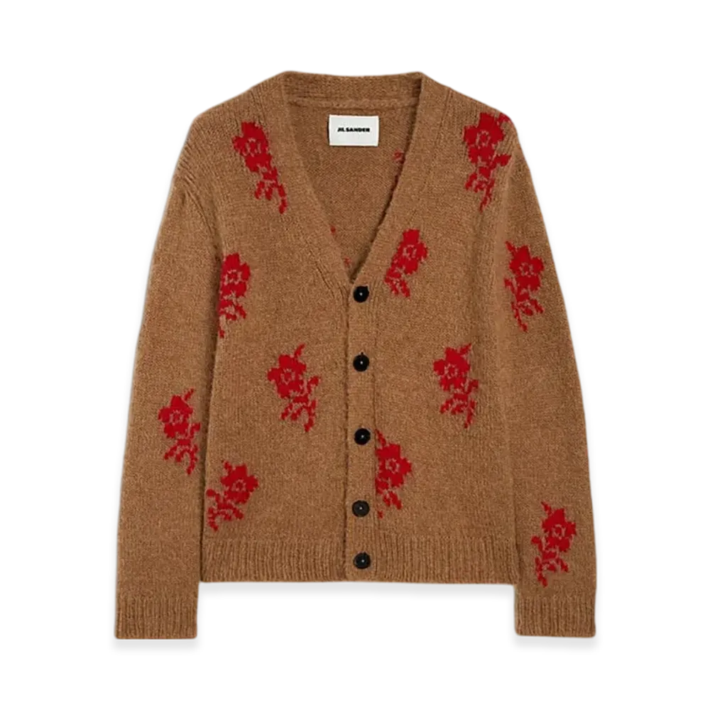 Jil Sander Wool Blend V-Neck Cardigan "Sunlight"