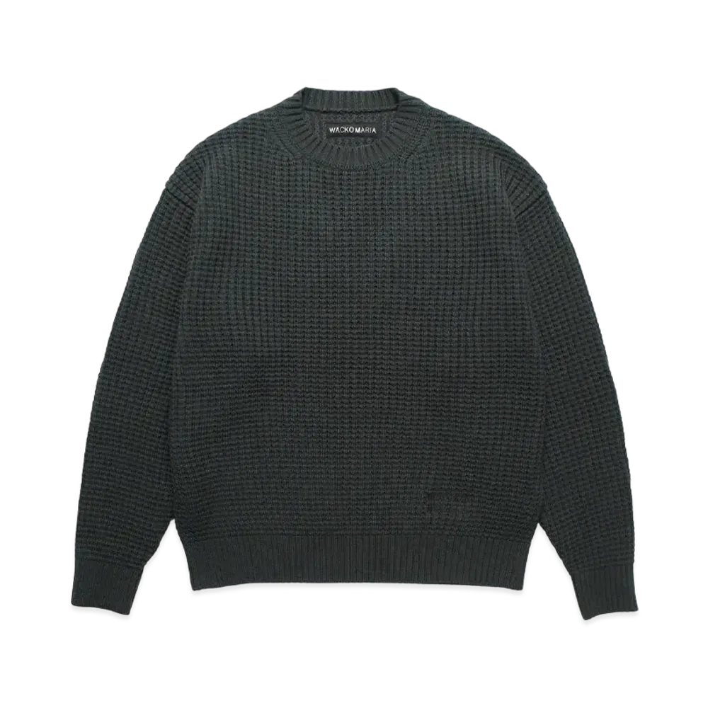 WACKO MARIA Waffle Knit Sweater "Green"
