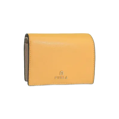 FURLA Camelia S Compact Wallet Bifold Coin "Yellow"