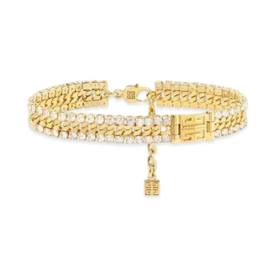 GIVENCHY 4G Crystal Bracelet In Metal With Crystals "Golden Yellow"
