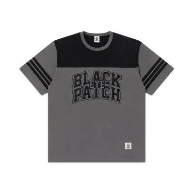 BlackEyePatch Block College 2 Tone Hockey Tee "Charcoal"