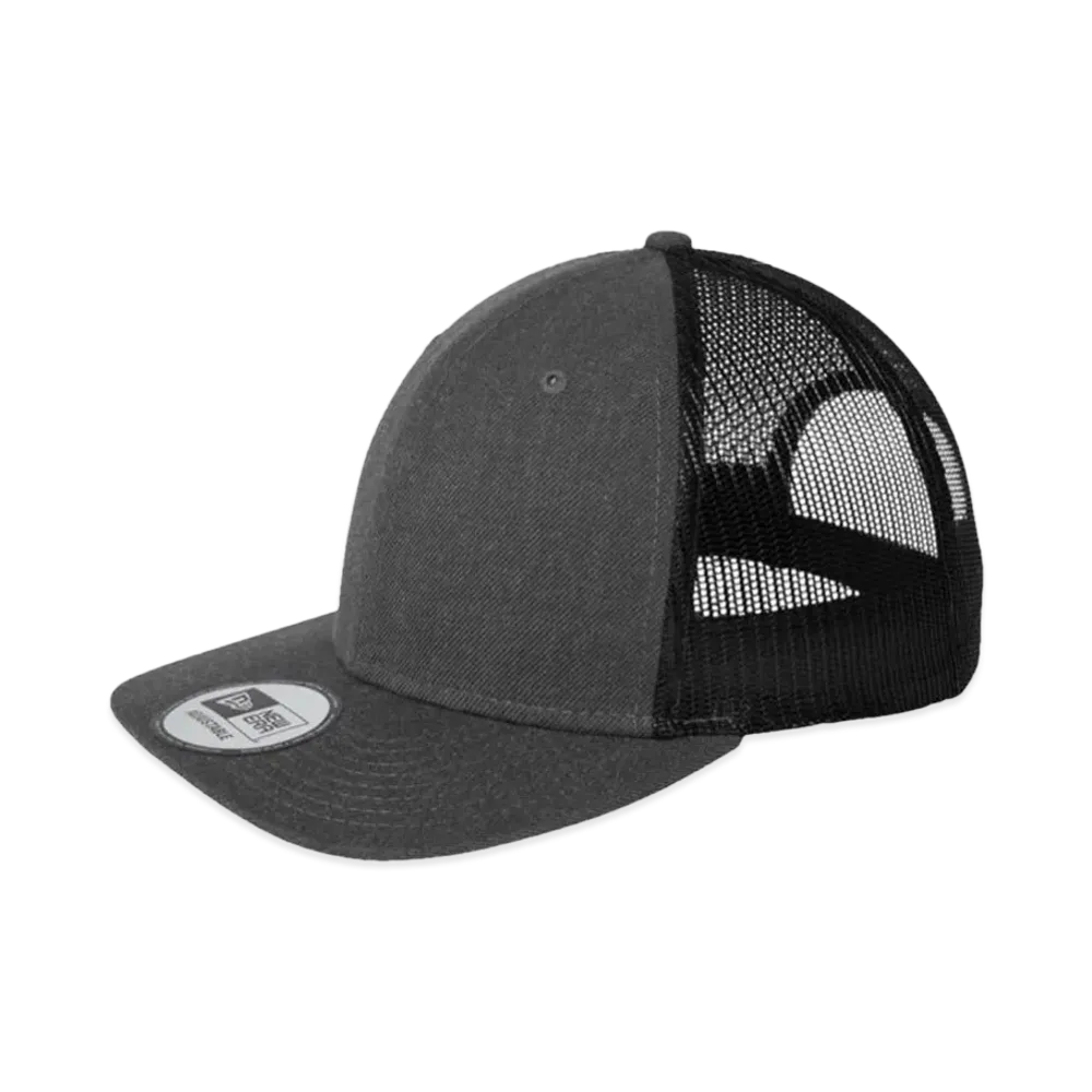 NEW ERA NE207 Snapback Low Profile Trucker Cap "Heather Graphite Black"