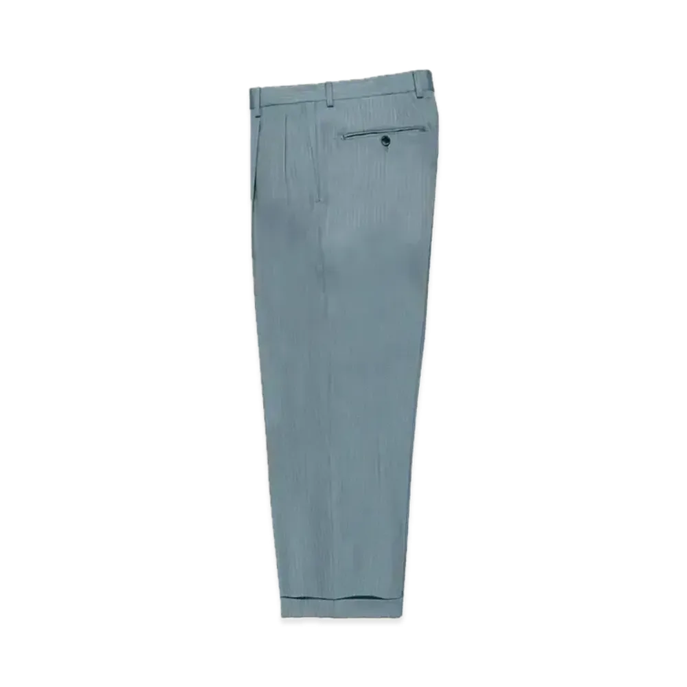 WACKO MARIA x Ermenegildo Zegna Pleated Trousers (Two Tuck) "Blue"