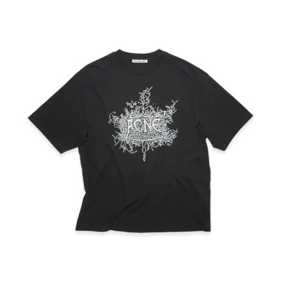 Acne Studios Glow In The Dark Logo T-Shirt "Faded Black"