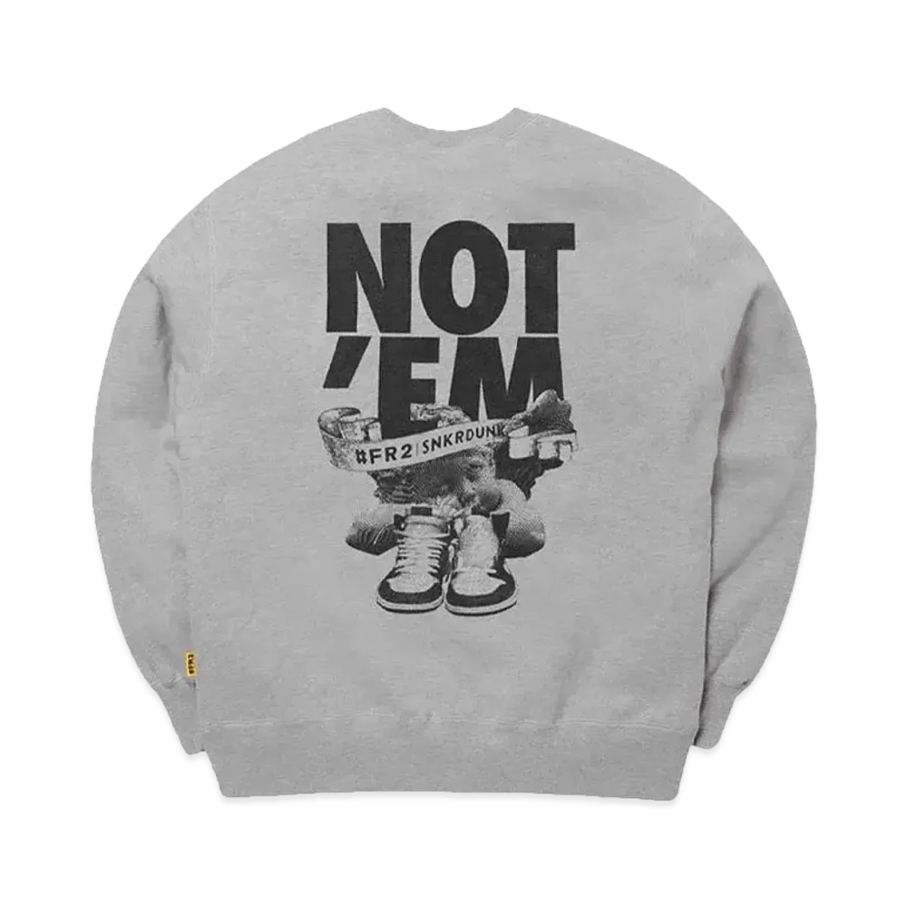 SNKRDUNK collaboration with #FR2 NOT’EM Crew Sweat "Gray"