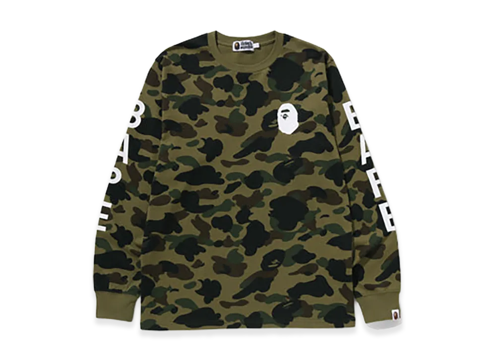 A BATHING APE 1ST Camo LS Tee "Green"