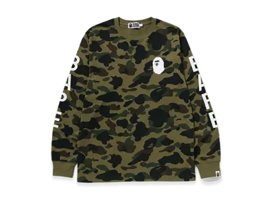 A BATHING APE 1ST Camo LS Tee "Green"