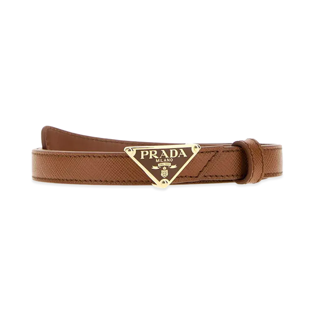 PRADA Women's Leather Belt "Camel"
