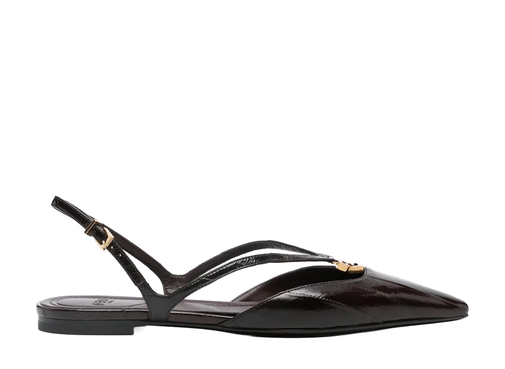 FENDI Women's FFold Ballerinas "Brown"