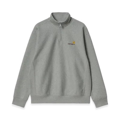 Carhartt WIP Half Zip American Script Sweat "Grey Heather"
