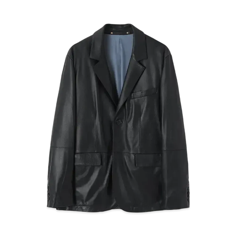 Paul Smith Lamb Leather Single 2B Jacket "Black"