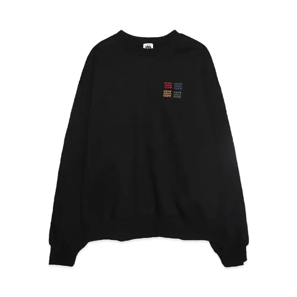 CITY COUNTRY CITY Embroidered Logo Sweatshirt_ CCCC "BLACK"