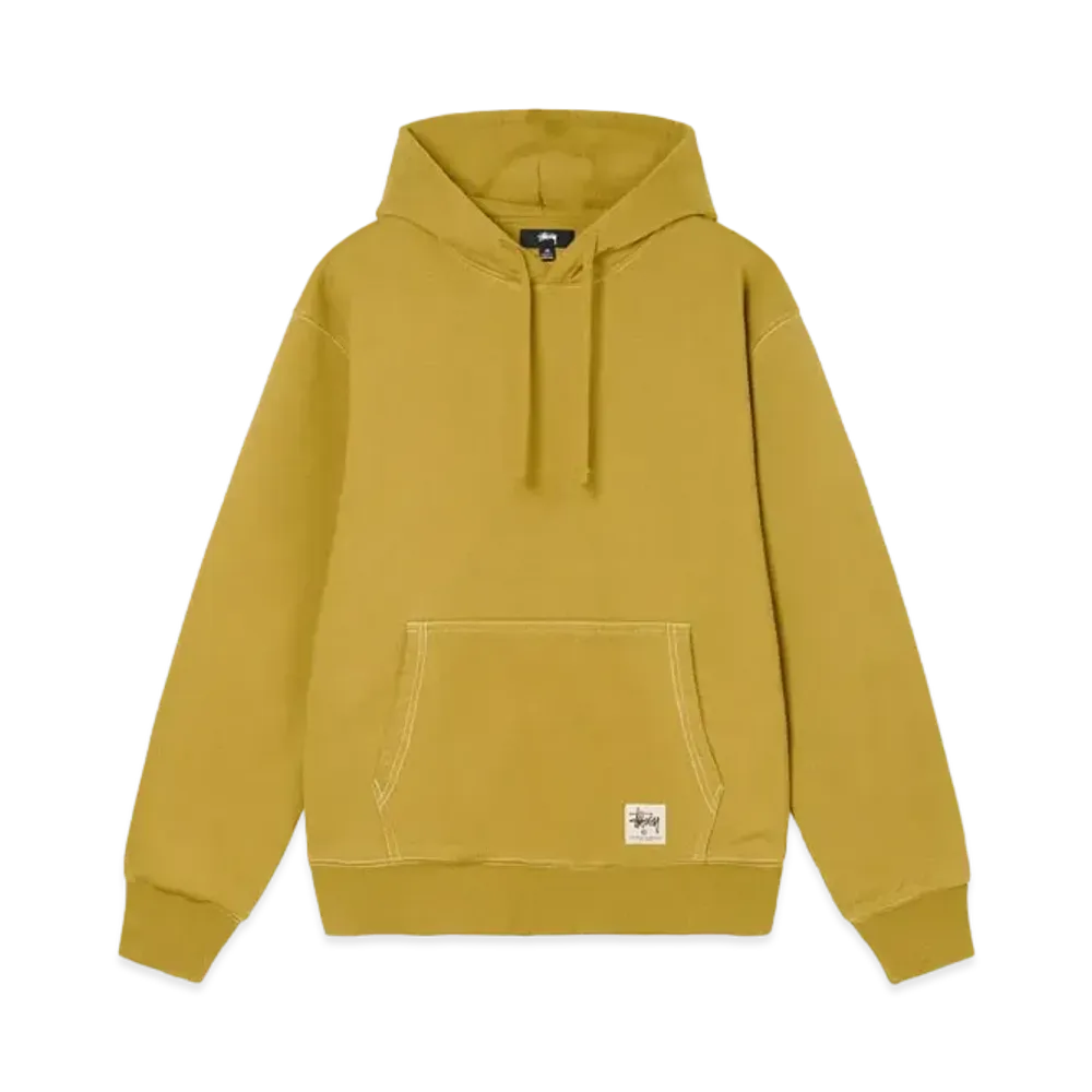 Stussy Contrast Stitch Label Hoodie "Gold"