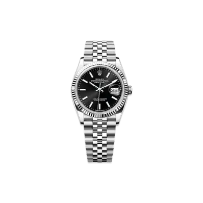 ROLEX Datejust 36 Oystersteel & White Gold "Black"