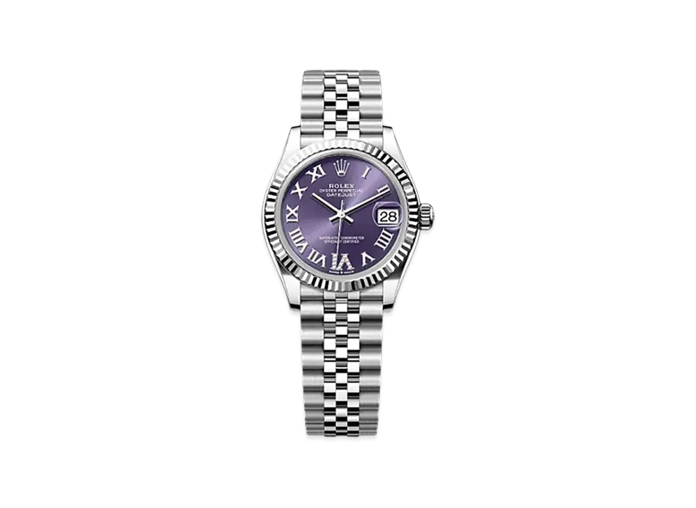 ROLEX Datejust 31mm Oystersteel & White Gold 278274 "Aubergine"