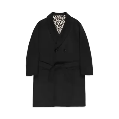 WACKO MARIA SHAWL COLLAR DOUBLE BREASTED COAT (IMPORT FABRIC / ZANIERI) "Black"