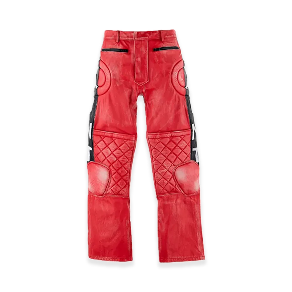 SAINT Mxxxxxx Leather Pants Racer "Red"