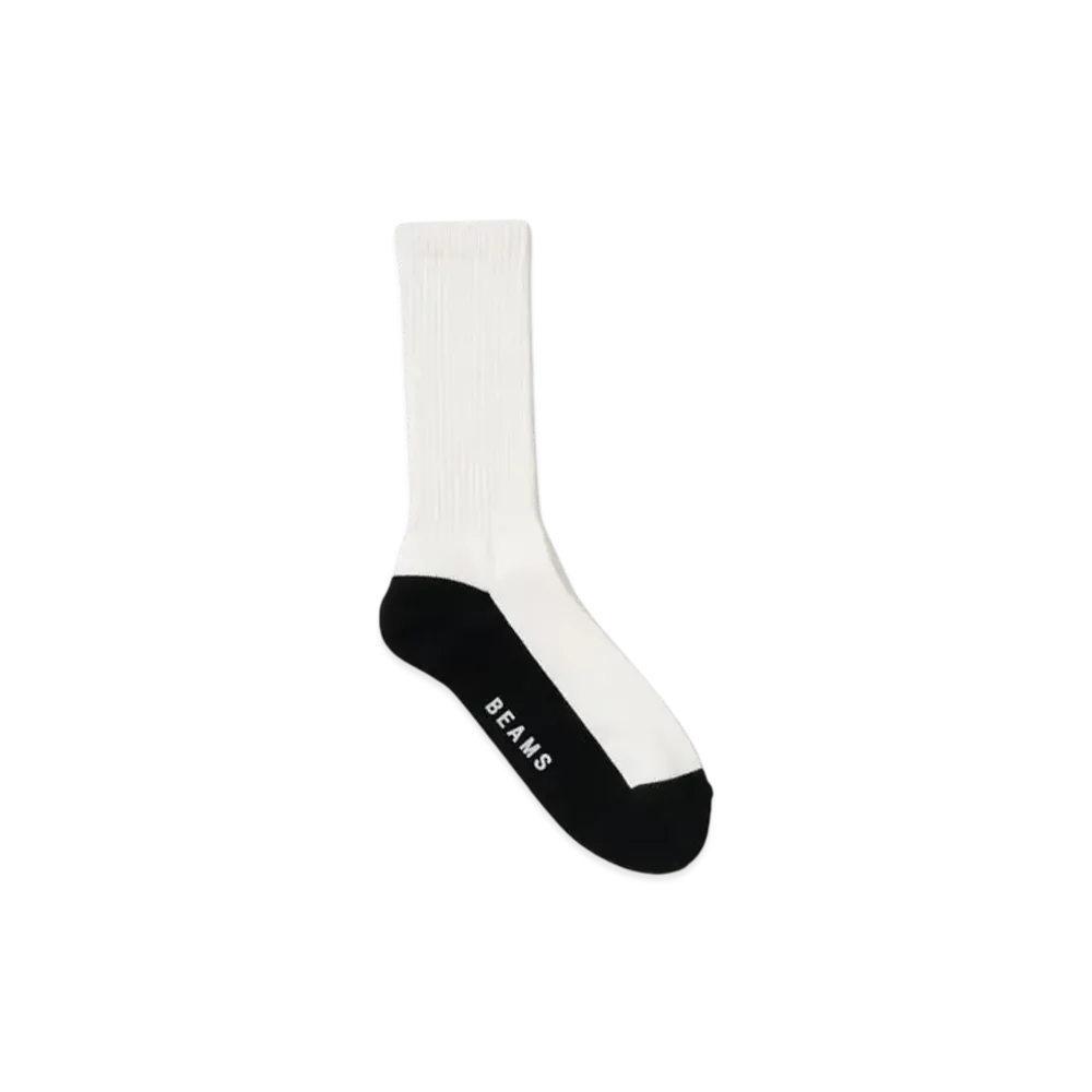 BEAMS Switch Bottom Socks "White"