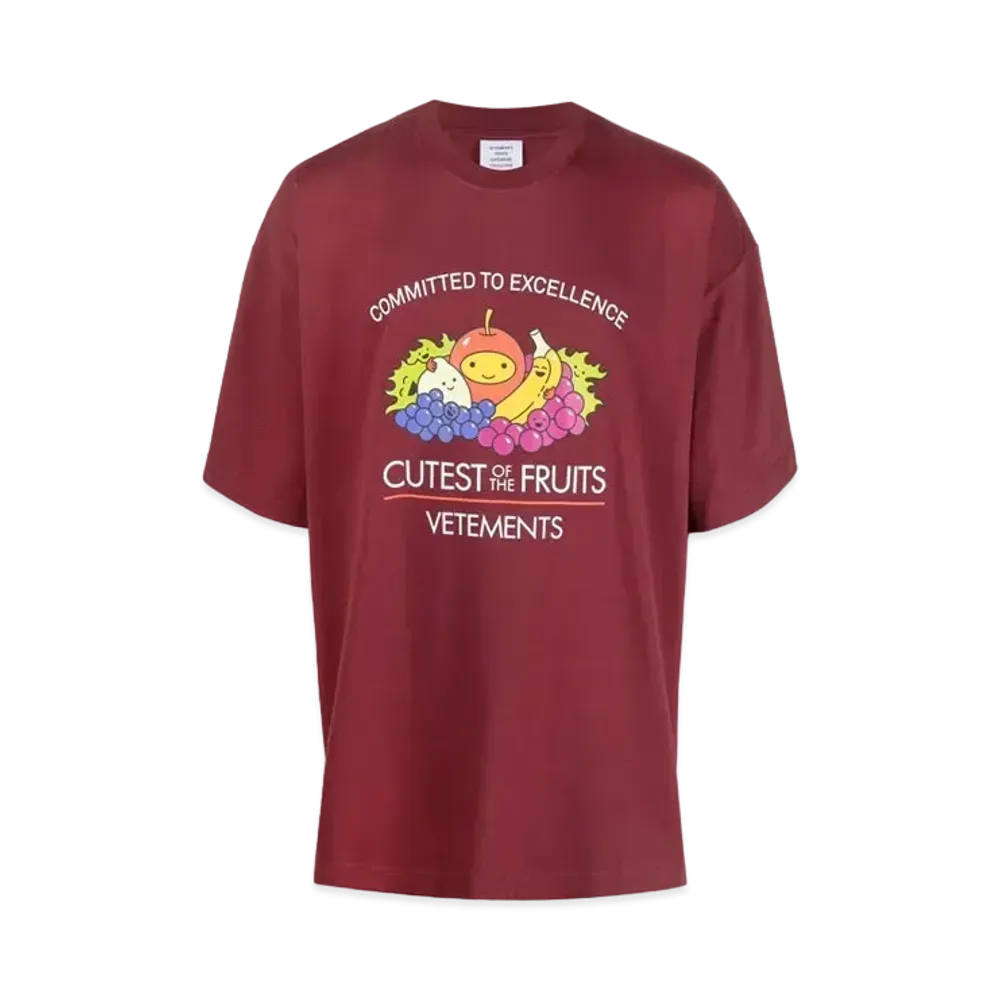 VETEMENTS Cutest of Fruits T-shrit "Bordeaux"